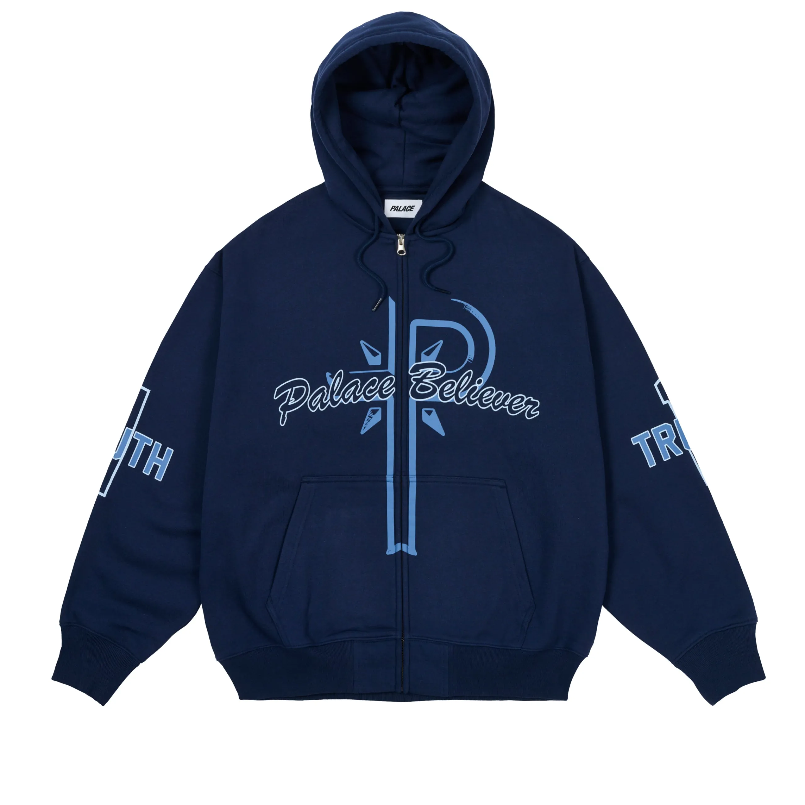 New BELIEVER ZIP HOOD NAVY Hoods