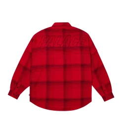 Online BRUSHED FLANNEL DROP SHOULDER SHIRT RED Shirting