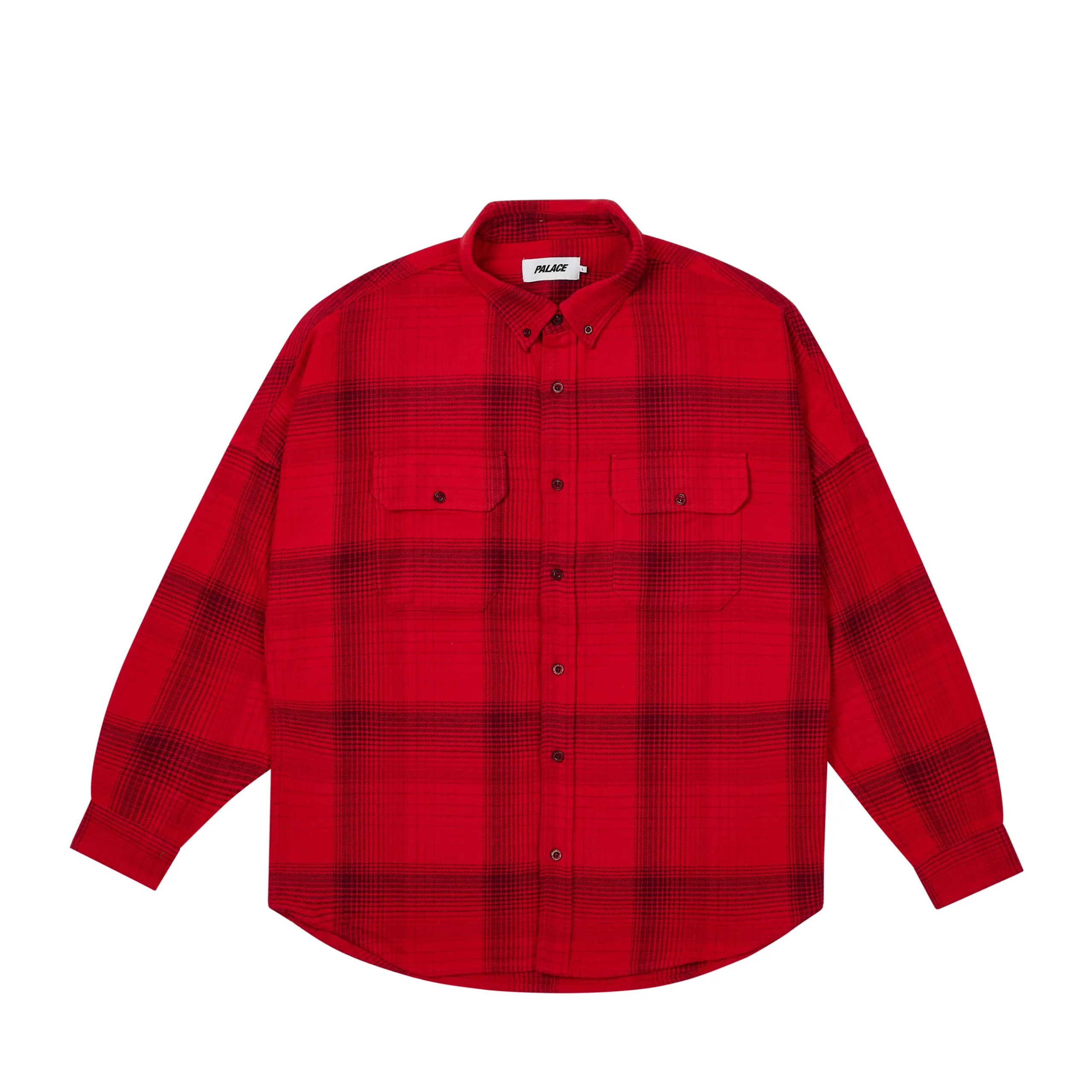 Online BRUSHED FLANNEL DROP SHOULDER SHIRT RED Shirting