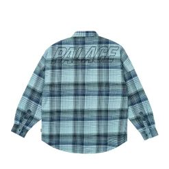 Outlet BRUSHED FLANNEL DROP SHOULDER SHIRT BLUE Shirting