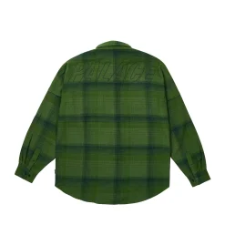 Outlet BRUSHED FLANNEL DROP SHOULDER SHIRT GREEN Shirting