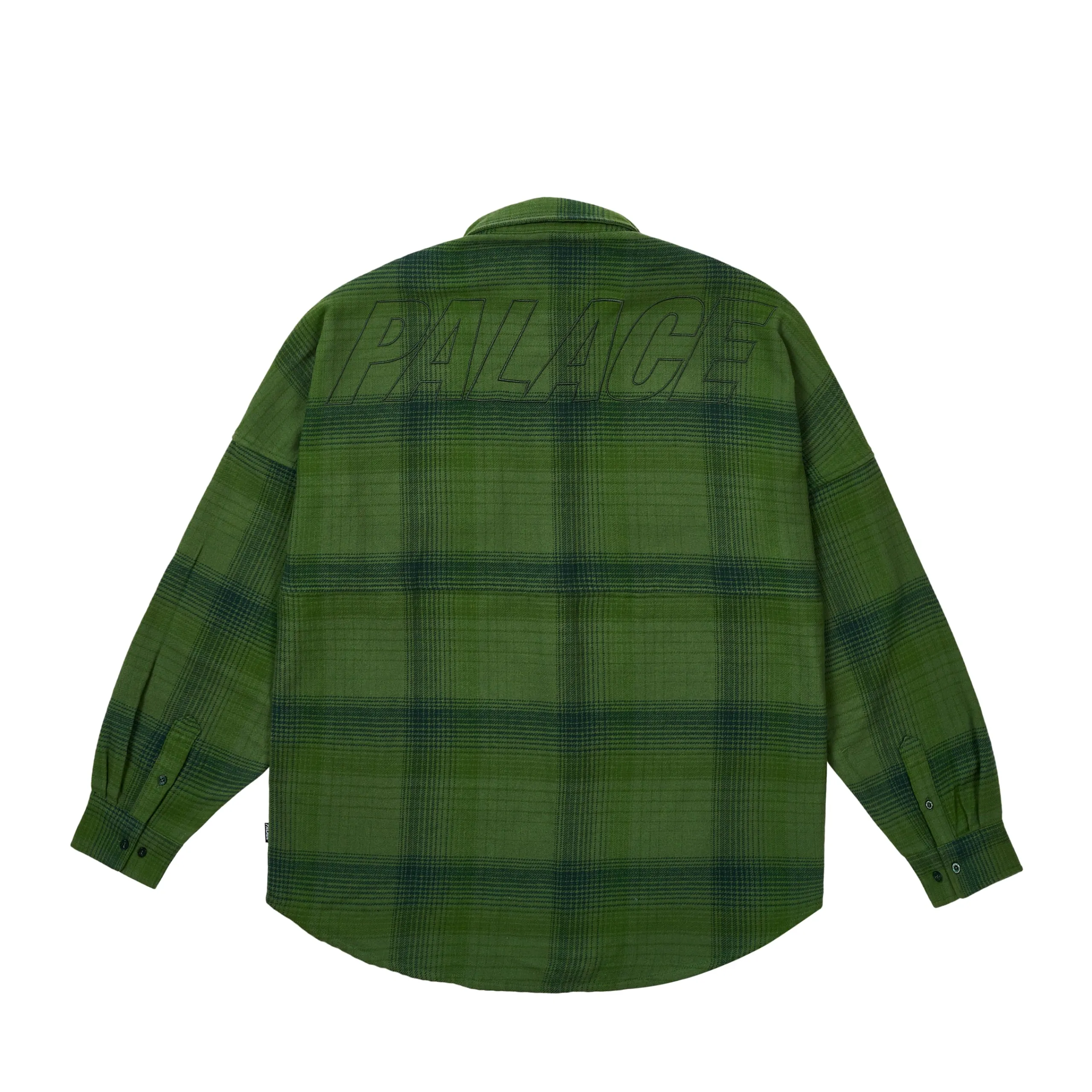 Outlet BRUSHED FLANNEL DROP SHOULDER SHIRT GREEN Shirting