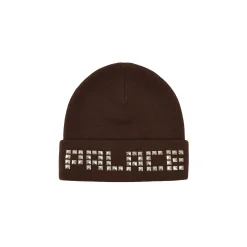 Outlet EMOTIONAL STUDDED BEANIE BROWN Hats