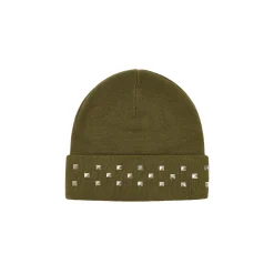 Best EMOTIONAL STUDDED BEANIE THE DEEP GREEN Hats