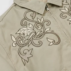 Best FLORAL CANVAS BOMBER JACKET STONEY GREY Jackets