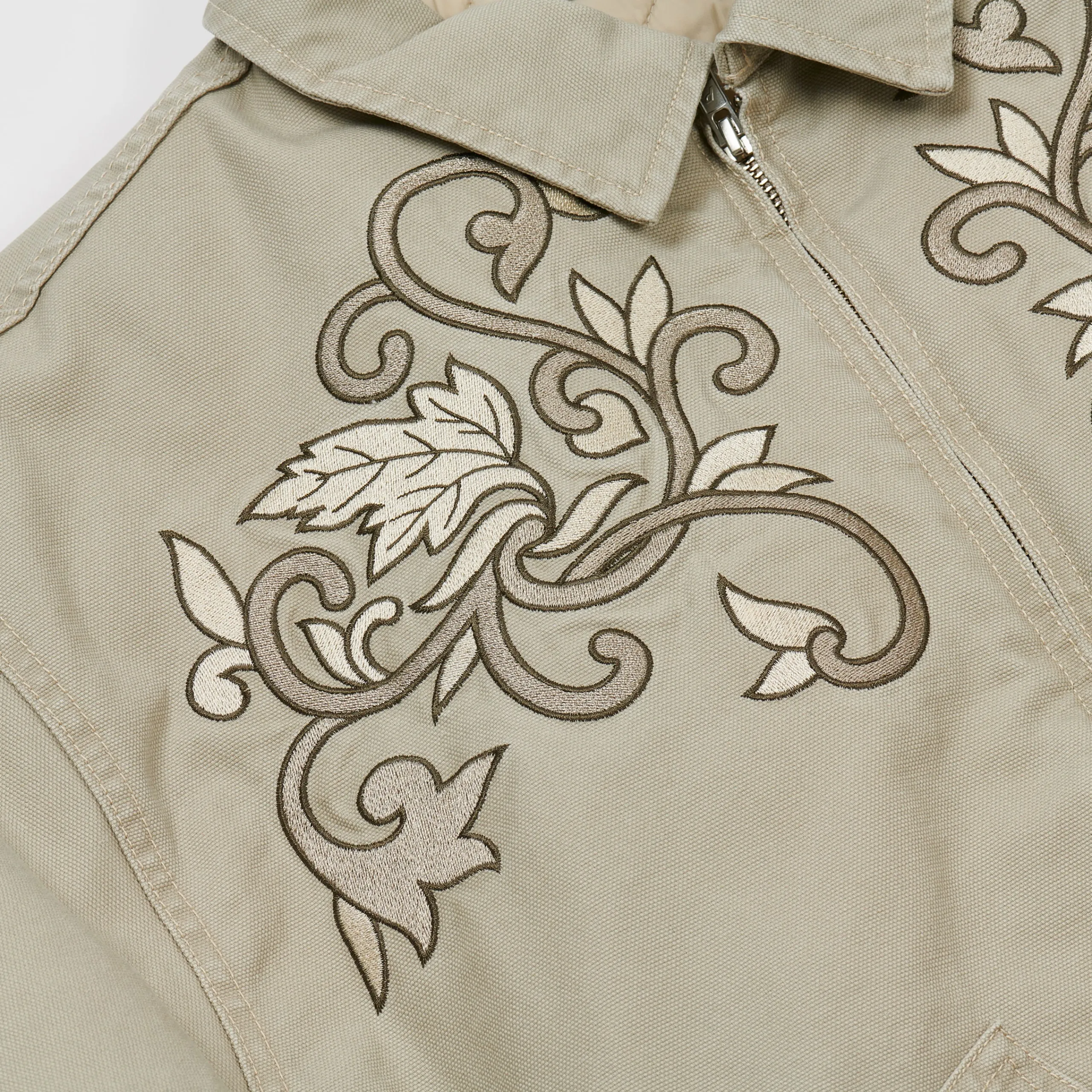 Best FLORAL CANVAS BOMBER JACKET STONEY GREY Jackets
