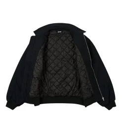 Discount FLORAL CANVAS BOMBER JACKET BLACK Jackets