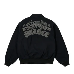 Discount FLORAL CANVAS BOMBER JACKET BLACK Jackets