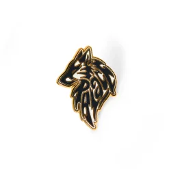 Hot LONE WOLF PIN BADGE BLACK / WHITE Accessories