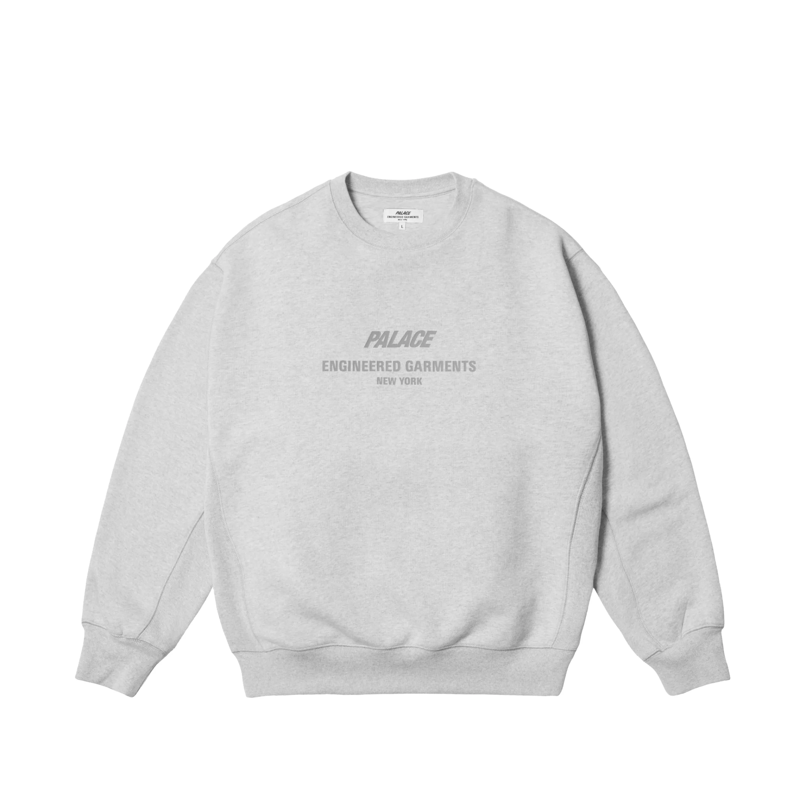 New PALACE CREW GREY MARL Sweatshirts