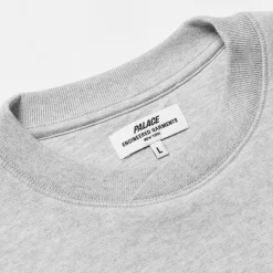 New PALACE CREW GREY MARL Sweatshirts