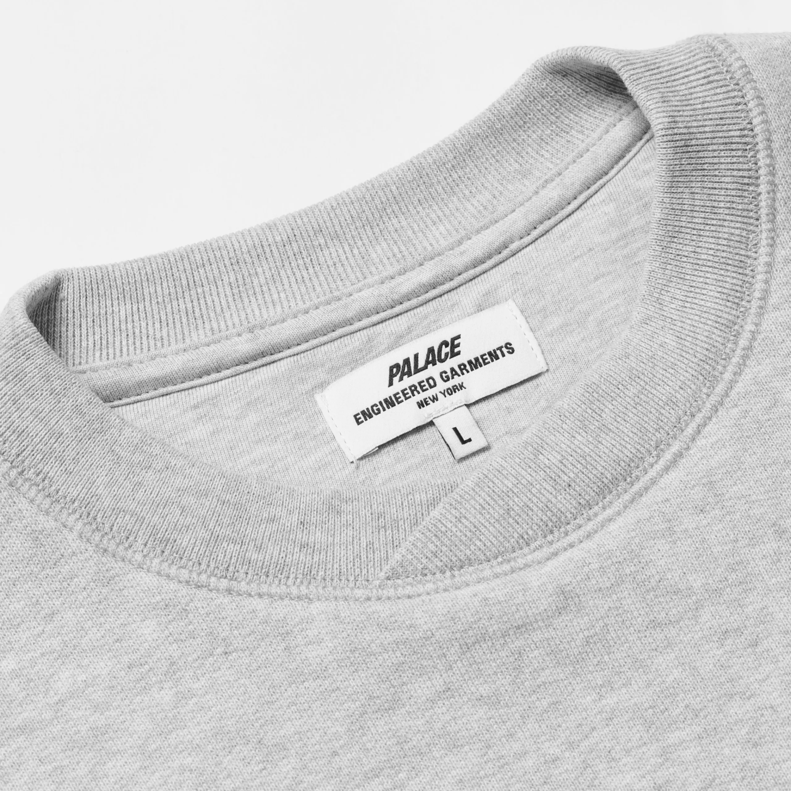 New PALACE CREW GREY MARL Sweatshirts