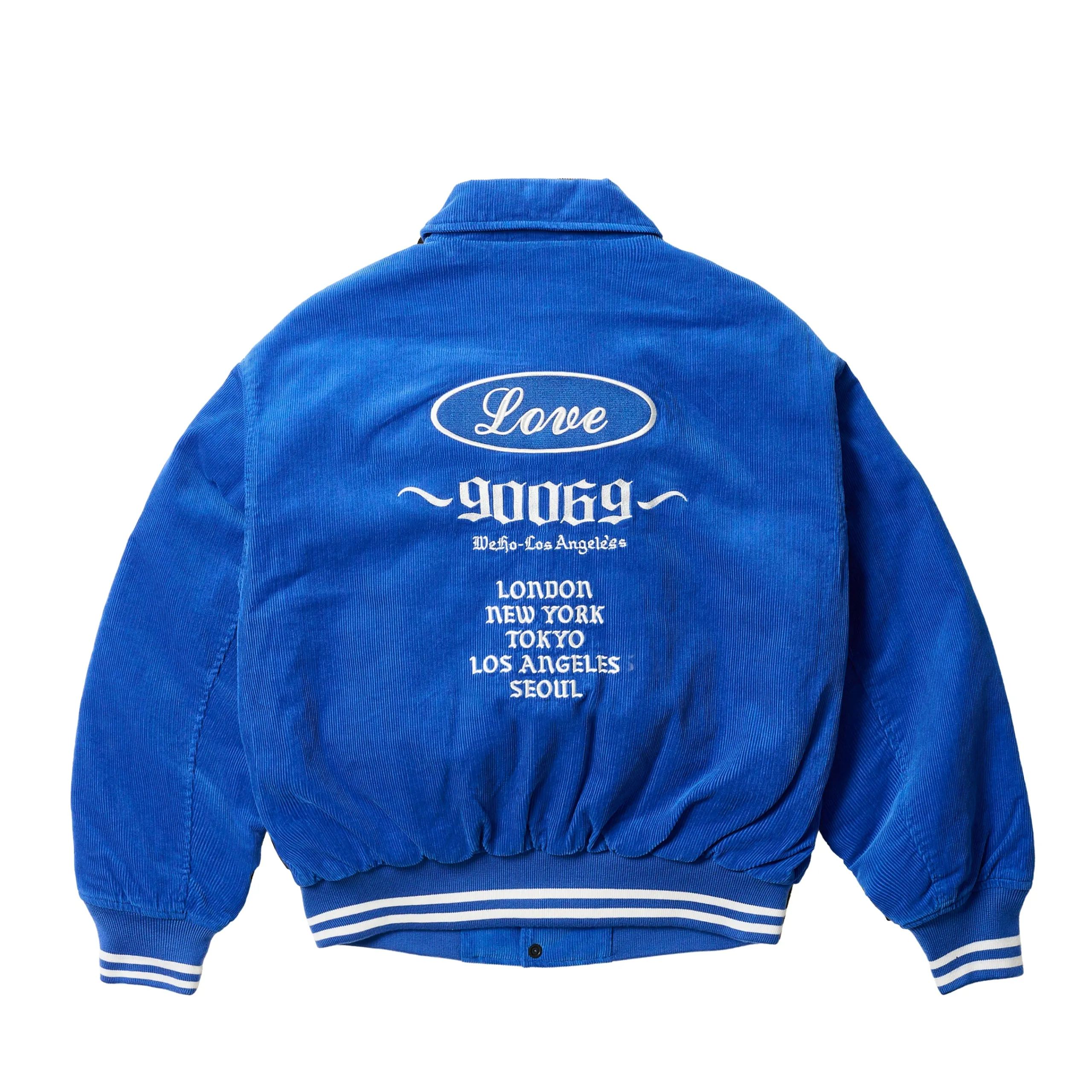 New PALACE LOVE VARSITY JACKET BLUE Jackets