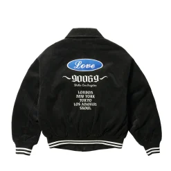 Discount PALACE LOVE VARSITY JACKET BLACK Jackets