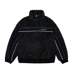 Best PIPED VELOUR FUNNEL BLACK Jackets|Tracksuits