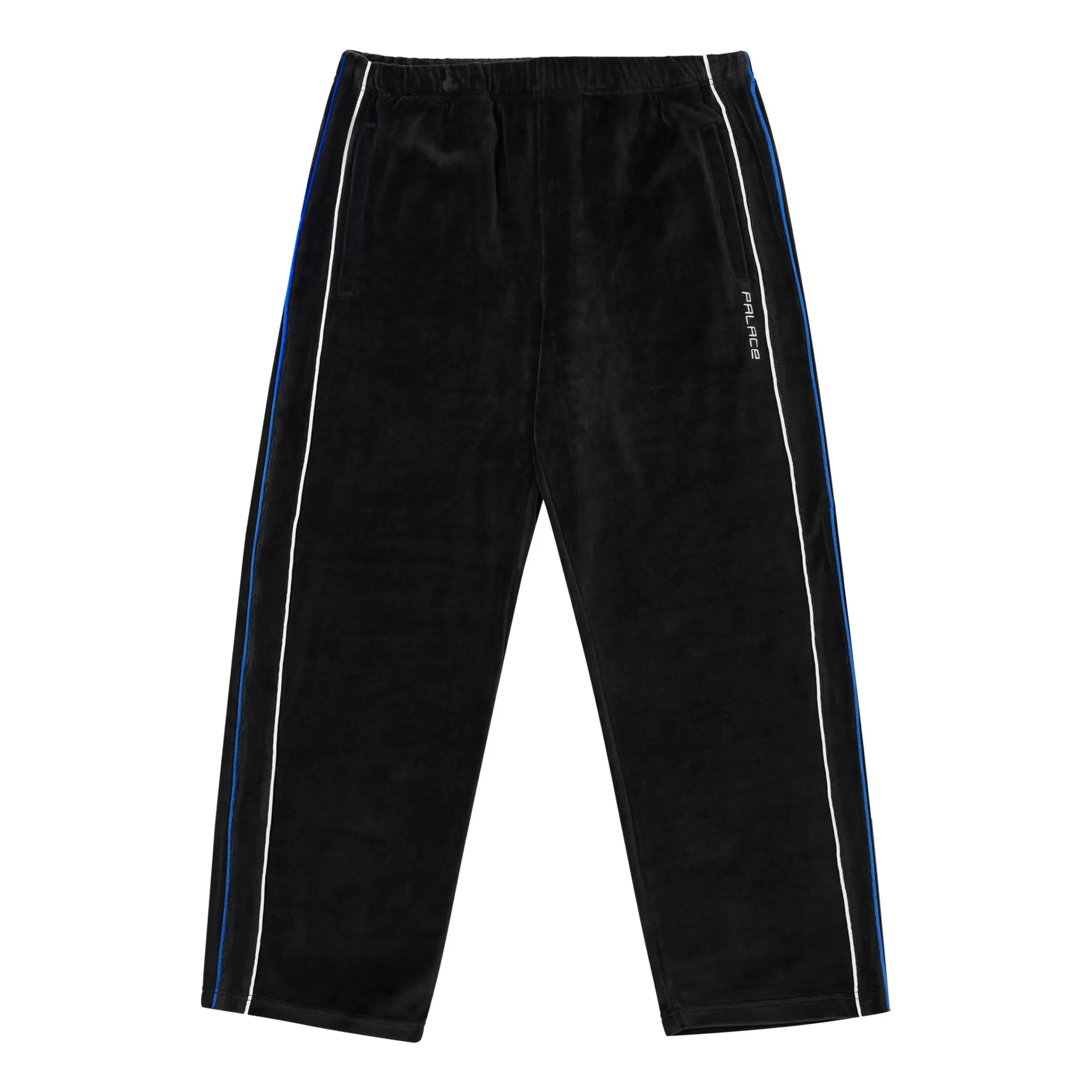 Online PIPED VELOUR JOGGER BLACK Bottoms|Tracksuits