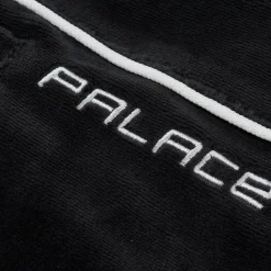 Online PIPED VELOUR JOGGER BLACK Bottoms|Tracksuits