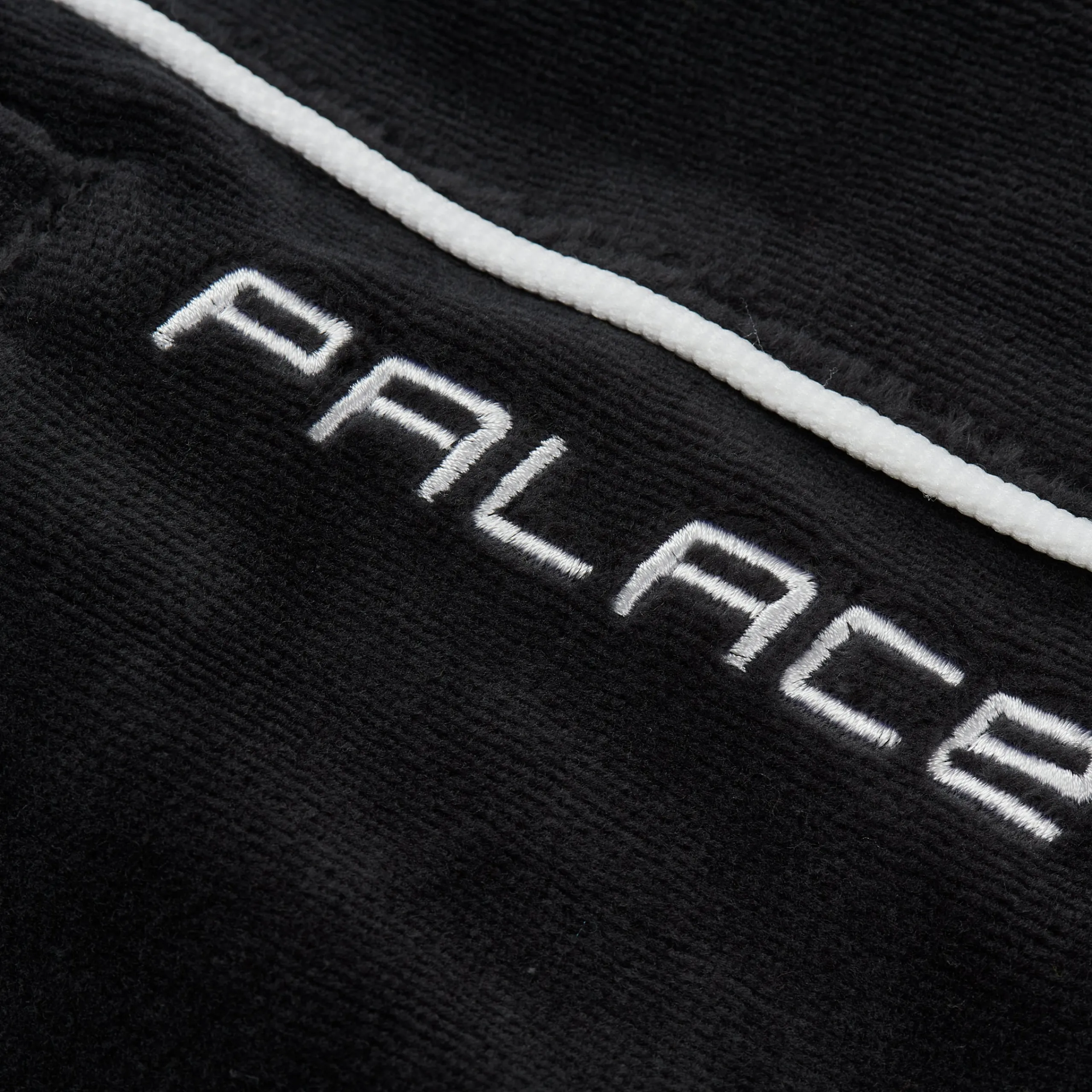 Online PIPED VELOUR JOGGER BLACK Bottoms|Tracksuits