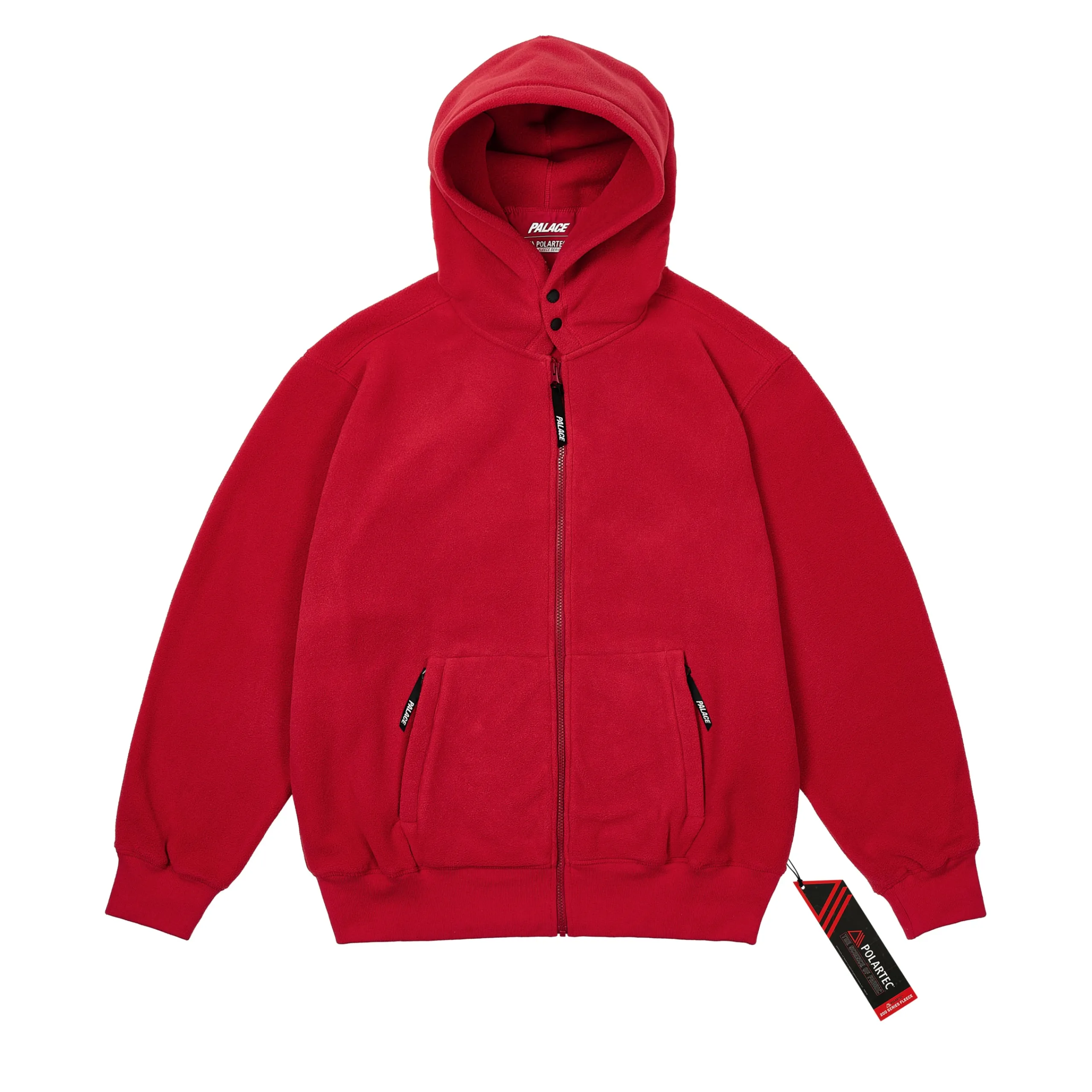 New POLARTEC LAZER ZIP HOOD TOMATO RED Hoods