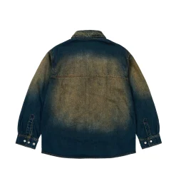 Outlet SCRIPTY DENIM SHIRT SAND WASH INDIGO Shirting