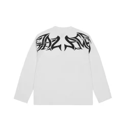 Fashion SKETCHY LONE WOLF LONGSLEEVE WHITE T-Shirts
