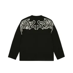 Outlet SKETCHY LONE WOLF LONGSLEEVE BLACK T-Shirts