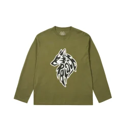 Outlet SKETCHY LONE WOLF LONGSLEEVE THE DEEP GREEN T-Shirts