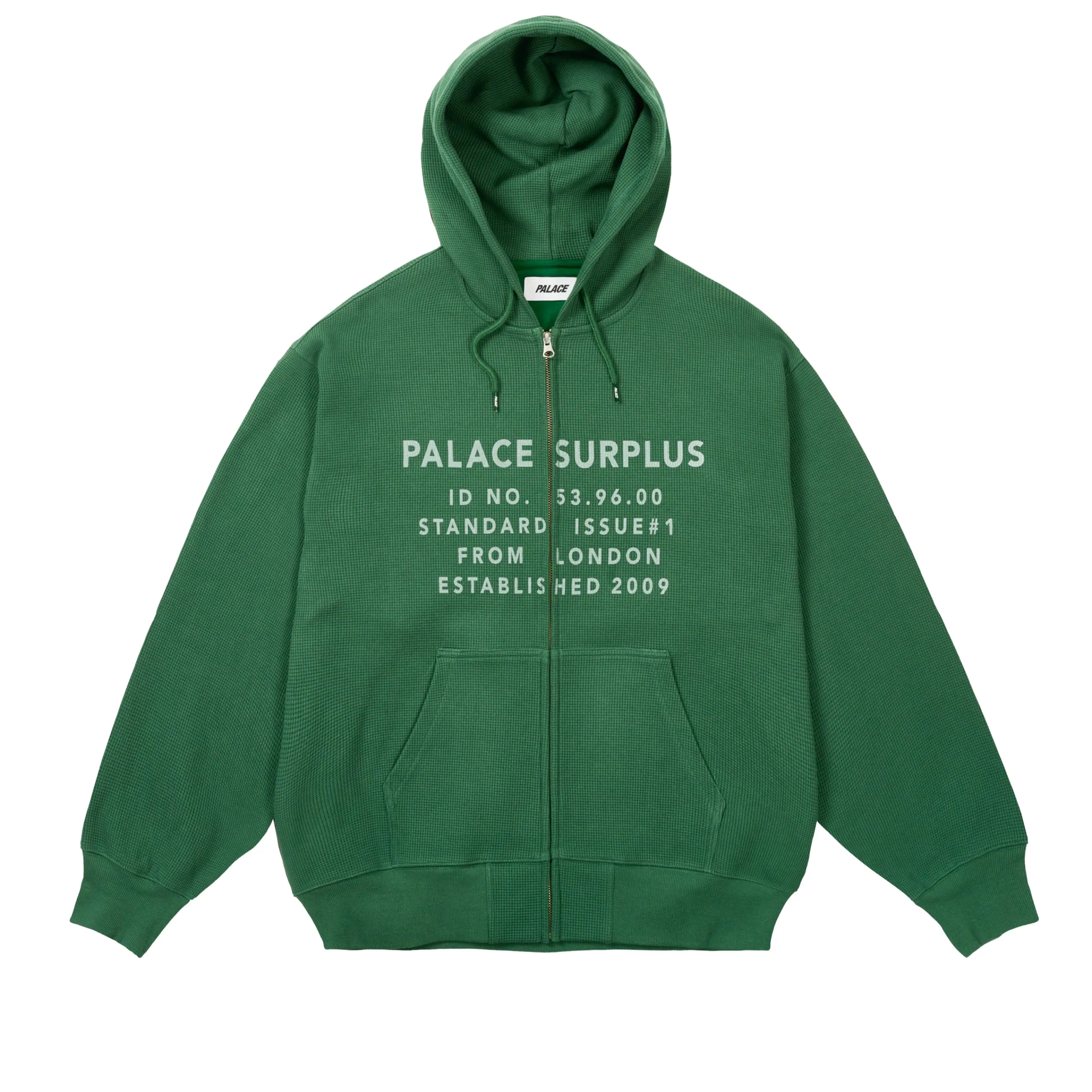 Sale STAMP WAFFLE ZIP HOOD RACEY GREEN Hoods