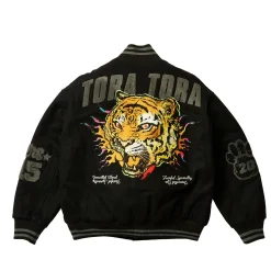 Discount TORA TORA VARSITY JACKET BLACK Jackets