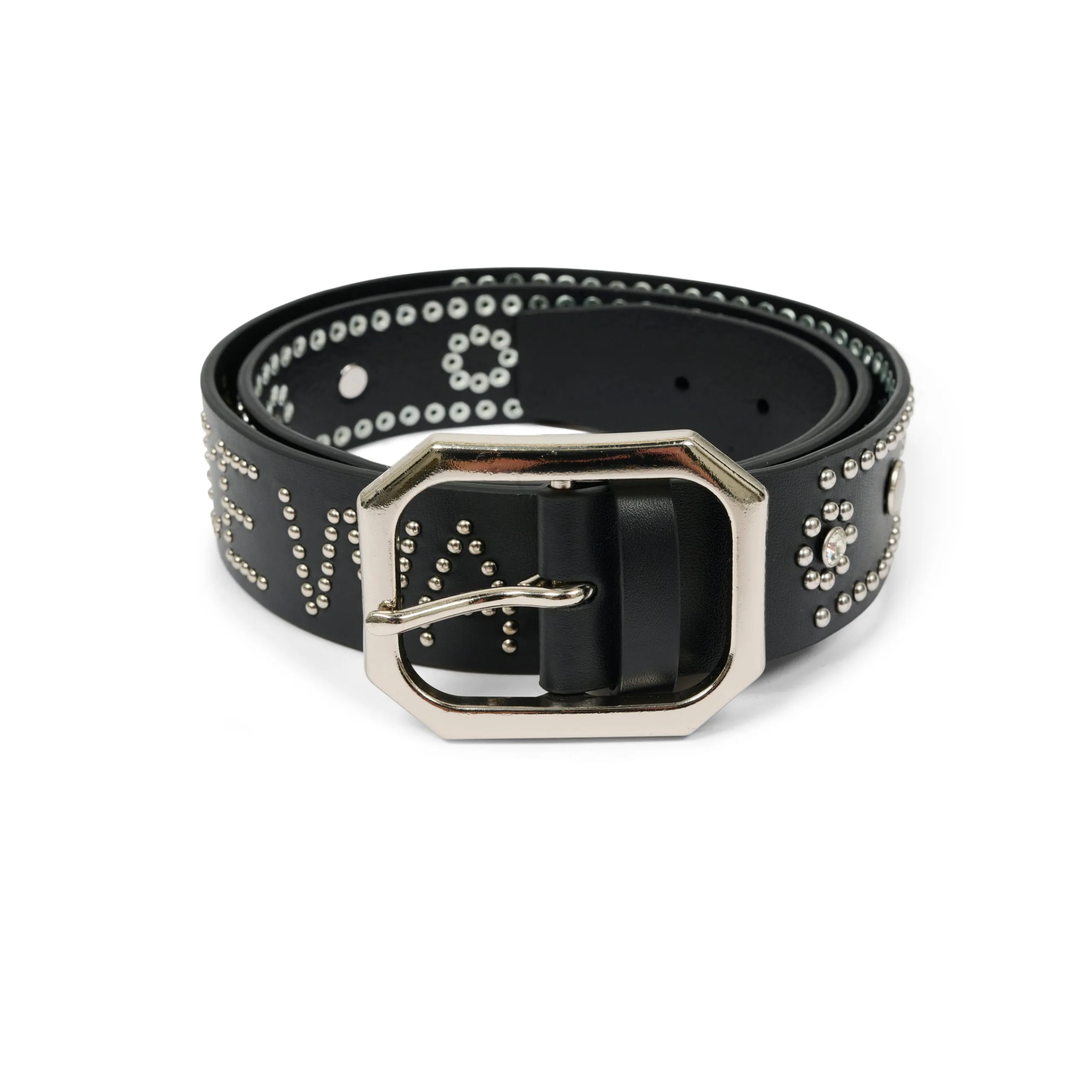 Clearance WAIST MAN STUDDED BELT BLACK / SILVER Accessories